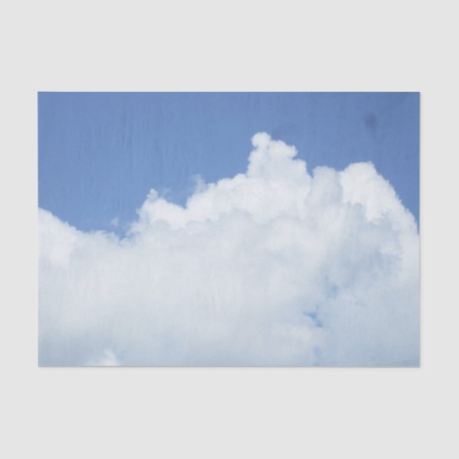 Papel De Seda Nuvens Brancas Fluffy (Frente )