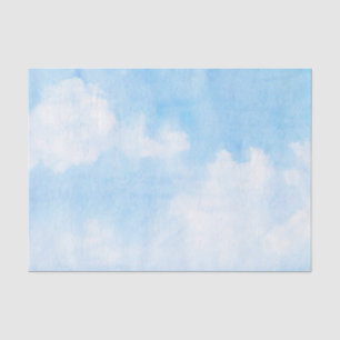 Papel De Seda Nuvens da aguarela e fundo do céu
