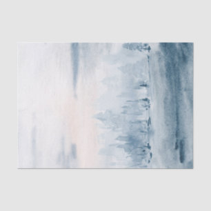 Papel De Seda Nuvens de neve de cor azul clara