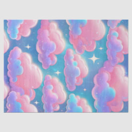 Papel De Seda Nuvens de Pastel Holo Fluffy