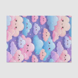 Papel De Seda nuvens de sorriso inchadas