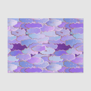 Papel De Seda Nuvens japonesas, crepúsculo, violetas e
