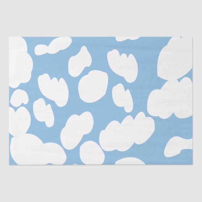 Papel De Seda Nuvens Nuvens de Céu Azul (Frente )