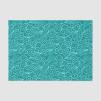 Nuvens, turquesa e Aqua japoneses do vintage