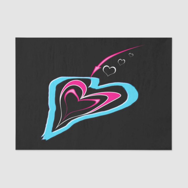 Papel De Seda O amor é um rastro de corações (Frente )