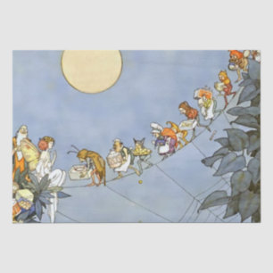 Papel De Seda “ O Aniversário das Fadas” por Heath Robinson