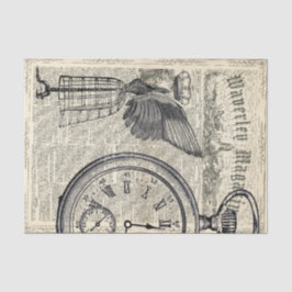 Papel De Seda O anjo voa a colagem das coisas efêmeras