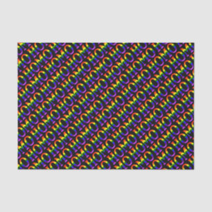 Papel De Seda O arco-íris alegre colorido colore o teste padrã