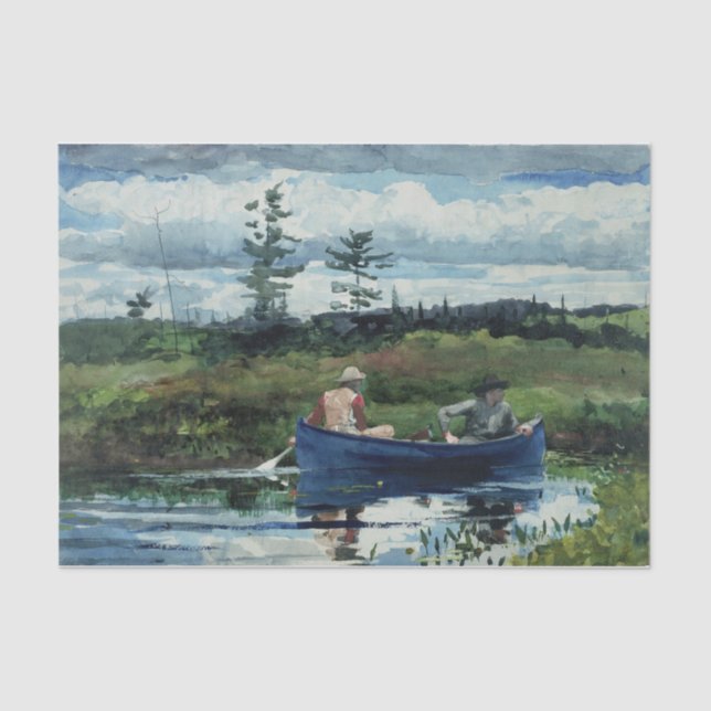 Papel De Seda O barco azul de Winslow Homer (Frente )