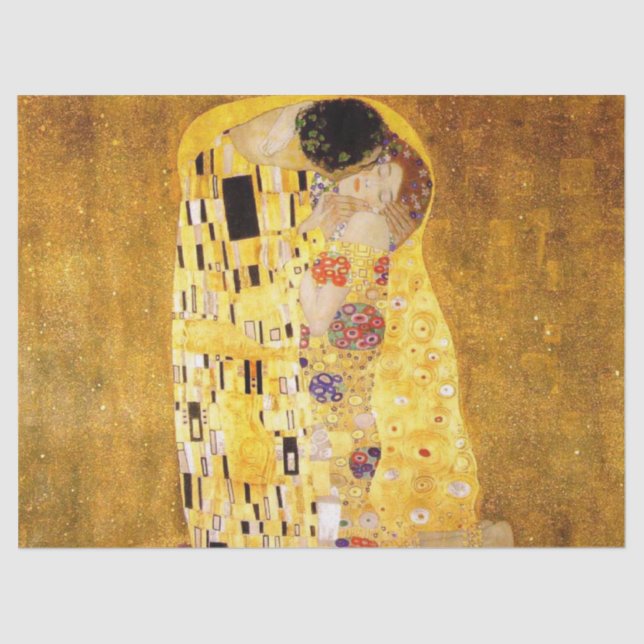 Papel De Seda O Beijo de Gustav Klimt (Frente )