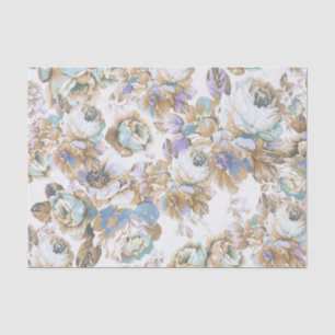 Papel De Seda O Bohemian cora os rosas marrons da cerceta da