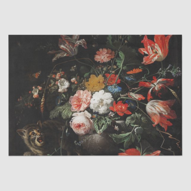 Papel De Seda O Buquê derrubado de Abraham Mignon (Frente )