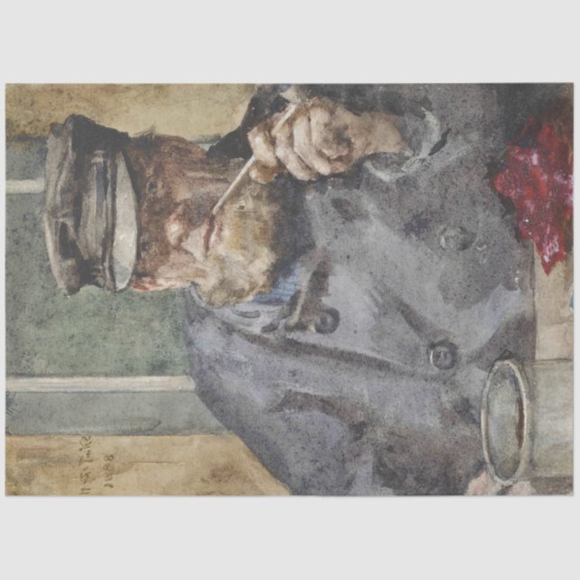 Papel De Seda O Cão do Mar Antigo (por Henry Scott Tuke) (Frente )