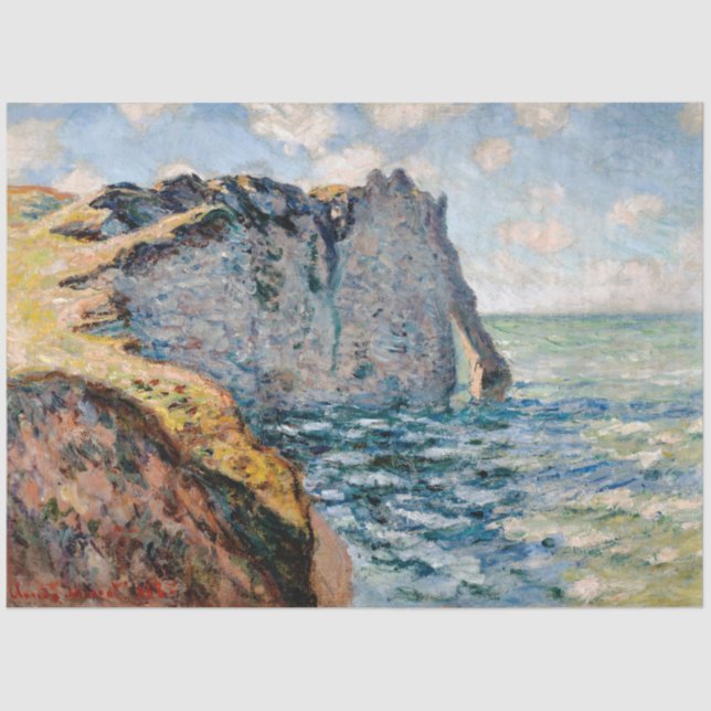Papel De Seda O Cliff do Aval, Monet (Frente )