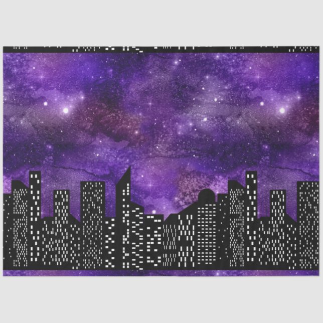 Papel De Seda O Design 10 Starry Skyline Series (Frente )