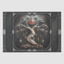 Papel De Seda O design da Árvore da Vida em Art Déco