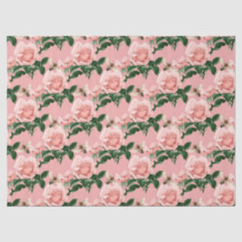 Papel De Seda O Design da Série Abelha Rosa e Dourada 16 Tissue 