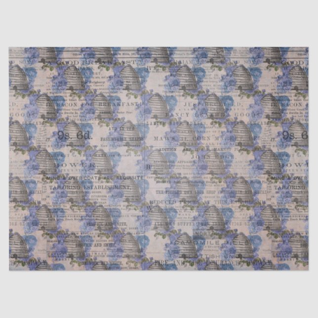 Papel De Seda O Design da Série Blue Bee 3 (Frente )