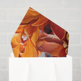 Papel De Seda O Design de Padrão Floral Laranja