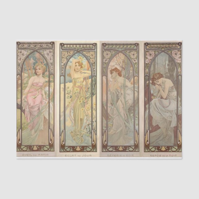 Papel De Seda O Dia de Alphonse Mucha (Frente )