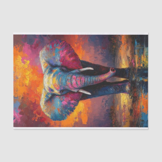 Papel De Seda O Elefante Lyfe4 (Frente )