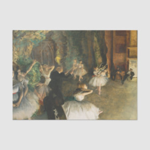 Papel De Seda O ensaio do Balé no palco, Degas Art