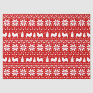 Papel De Seda O espanhol tibetano Silhouettes Padrão de Natal