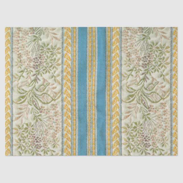 Papel De Seda O francês bordou o olhar do tecido da flor (Frente )