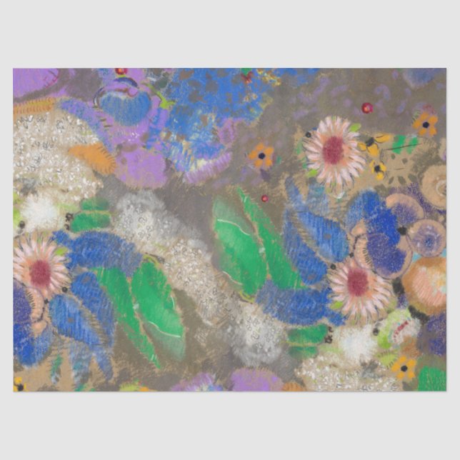 Papel De Seda O fundo de abstrato de Odilon Redon. (Frente )