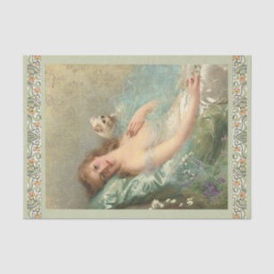 Papel De Seda O Gato Branco de EVittorio Corcos, Desligar