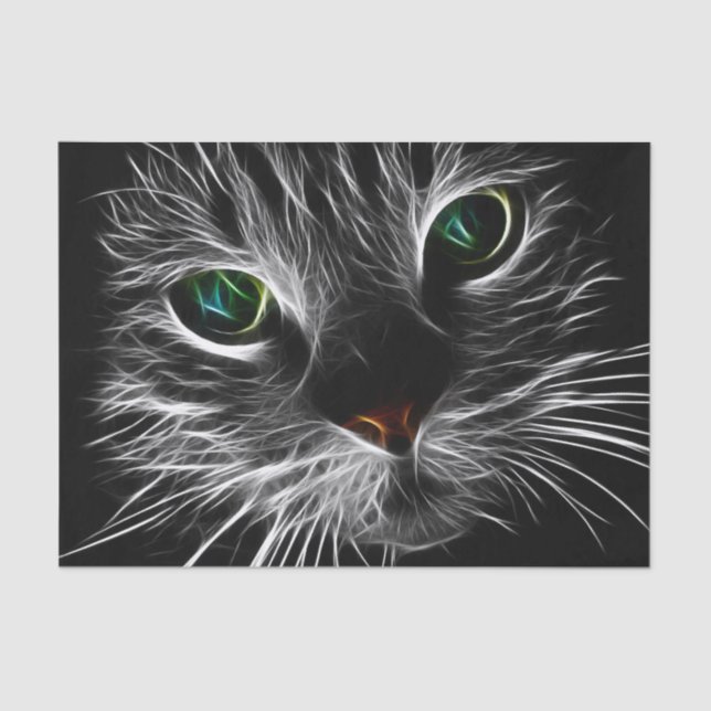 Papel De Seda O gato "elétrico" (Frente )