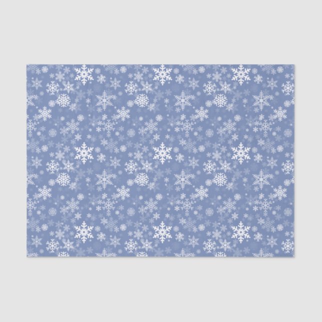 Papel De Seda O gráfico dos flocos de neve personaliza o fundo (Frente )