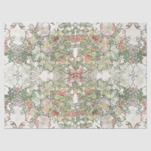 Papel De Seda O Hollyhock de Nouveau da arte de Mucha floresce o