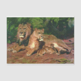 Papel De Seda O leão em casa (com leões e leões)