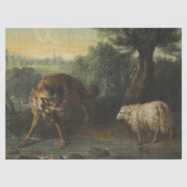 Papel De Seda O Lobo e o Lamb (por Jean-Baptiste Oudry)