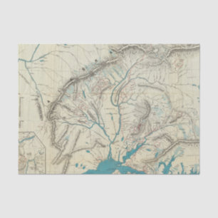 Papel De Seda O mapa de Sleem de Alaska central