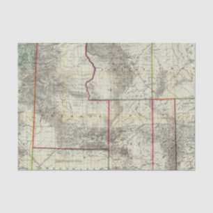 Papel De Seda O mapa novo de Holt, Wyoming