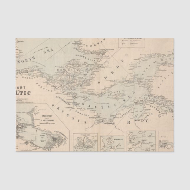 Papel De Seda O mar Báltico (Frente )