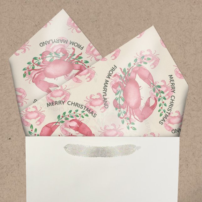 Papel De Seda O melhor Natal do Caranguejo de Maryland (Criador carregado)