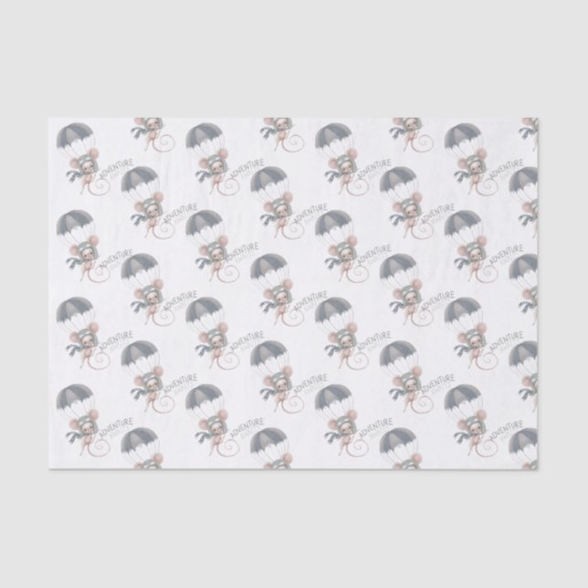 Papel De Seda O Mouse Adventure Aguarda o Tecido (Frente )