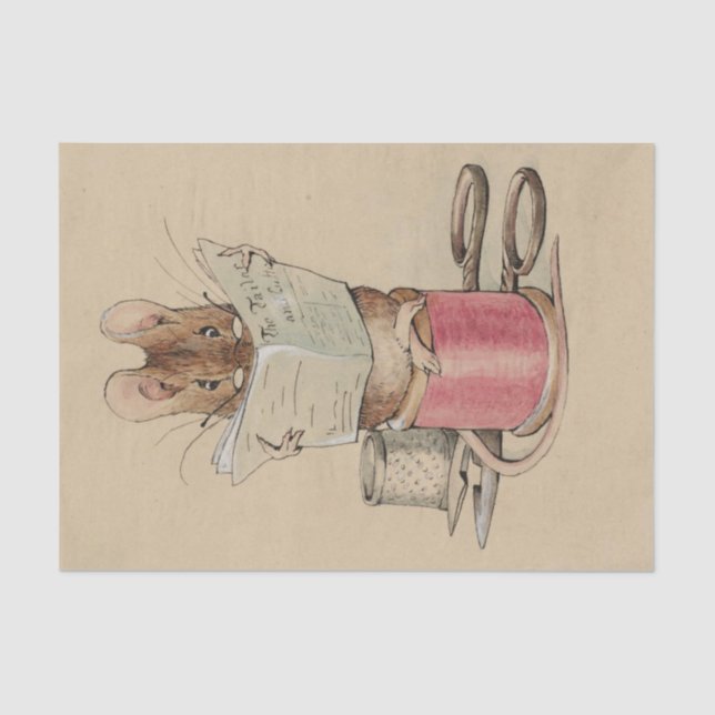 Papel De Seda O mouse tailor (por Beatrix Potter) (Frente )