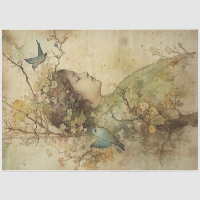 Papel De Seda O Nascimento da Primavera (Frente )