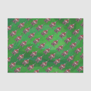 Papel De Seda O Natal Do Cachorro Em Verde