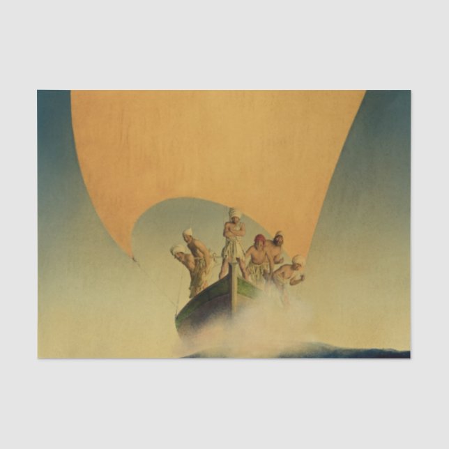 Papel De Seda “O Navio Pirata” por Maxfield Parrish (Frente )
