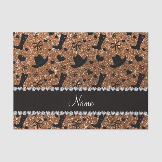 Papel De Seda O nome feito sob encomenda queimou chapéus das (Frente )