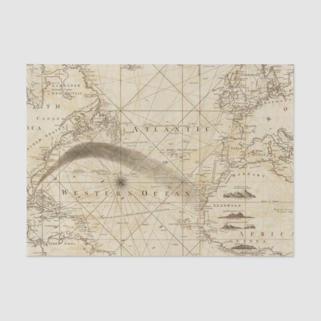 Papel De Seda O Oceano Atlântico (Frente )