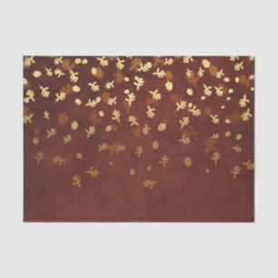 Papel De Seda O ouro do outono sae do teste padrão