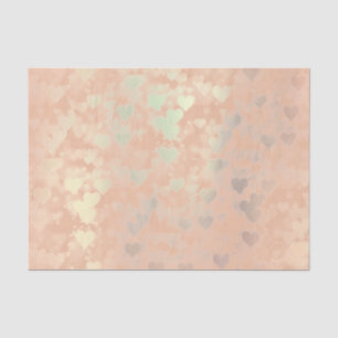 Papel De Seda O ouro do rosa do rosa cora corações metálicos