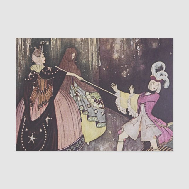 Papel De Seda “O Pássaro Azul” por Edmund Dulac (Frente )