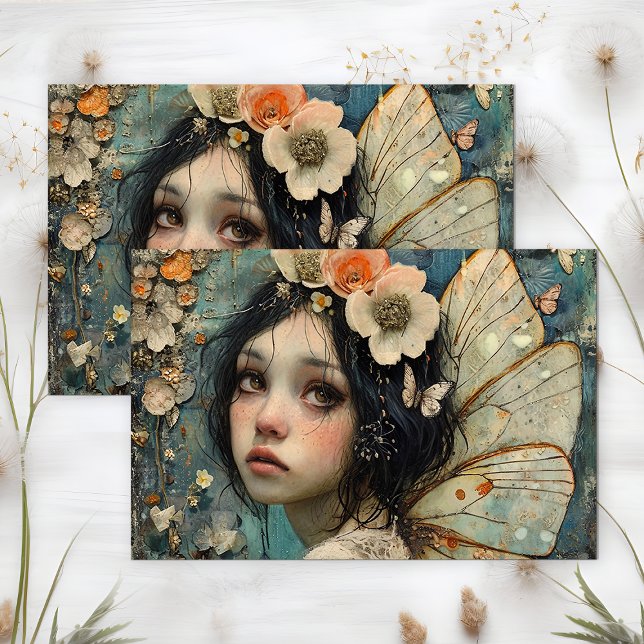 PAPEL DE SEDA O PEQUENO DECOUPAMENTO DE FEIRA (THE LITTLE FAIRY DECOUPAGE TISSUE PAPER)